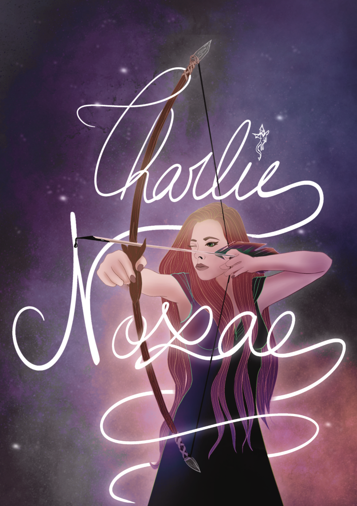 Illustration avec le logo de Charlie Noxae
